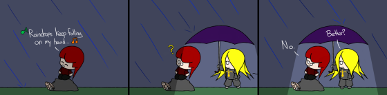 Let the rain keep falling, Knight.